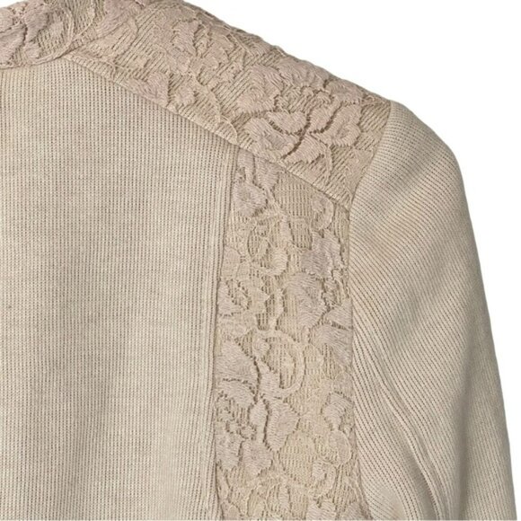 Free People We The Free Womens Military Jacket Lace Cropped Cream Lace Button 6 - Picture 13 of 16